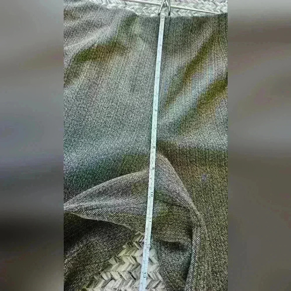 Tribal Stretch Extensible Wide leg Trouser Size 8P Brown w/ Blue & Tan Stripping - Picture 11 of 12